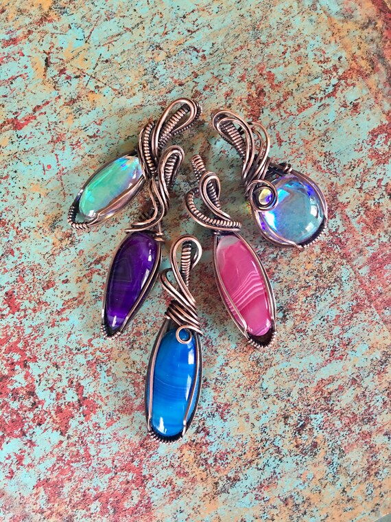 Purple Agate Pendant