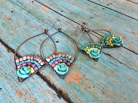 Large Lotus Petal Hoop Earrings