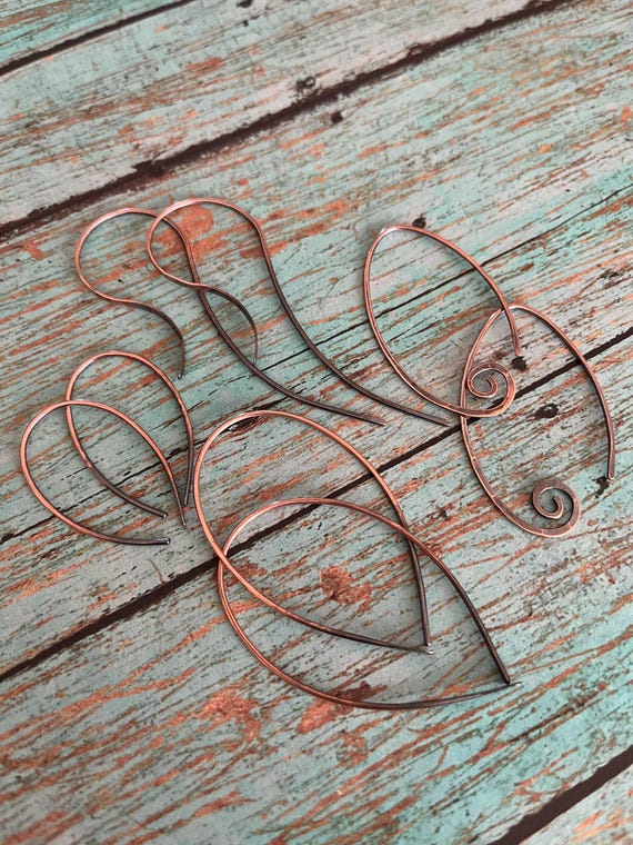 Open Copper Threader Hoops