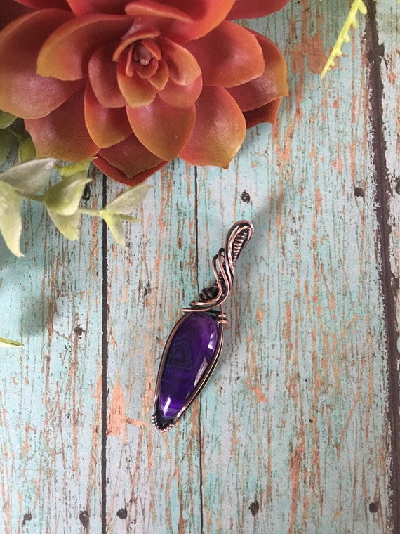 Purple Agate Pendant