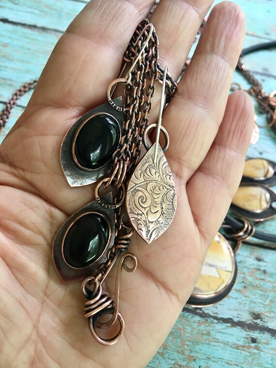 Black Agate Copper Set