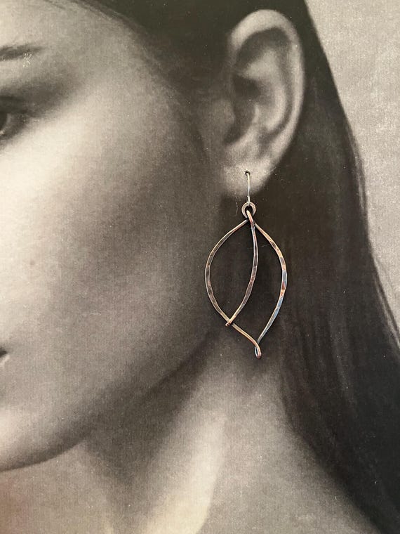 Lightweight Copper Fall Leaf Earrings