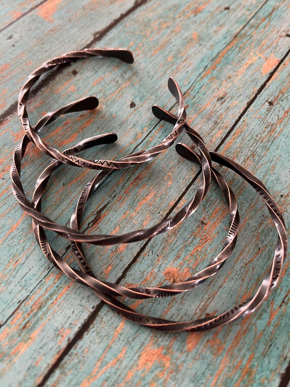 Twisted Copper Cuff Bracelet