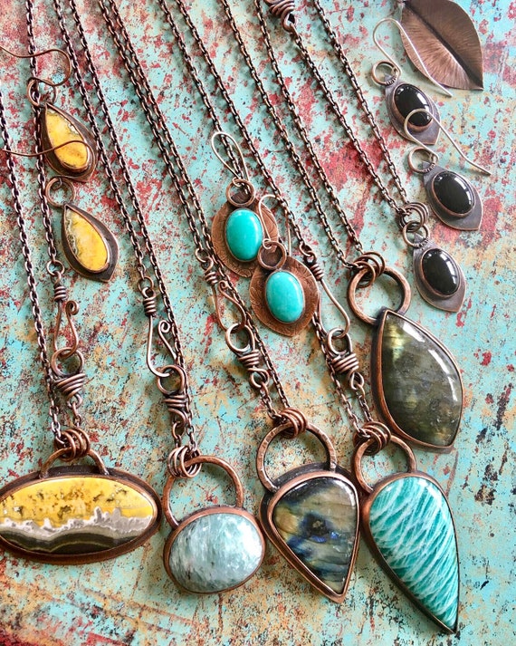 Black Agate Copper Set