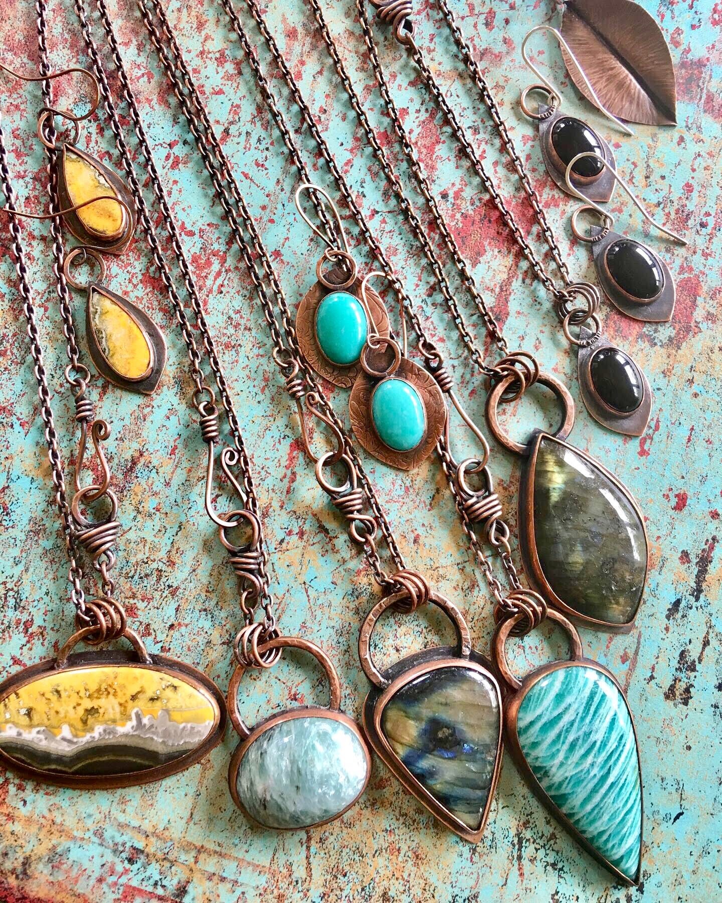 Rustic Boho Artisan Copper Setbumblebee Jasper Copper Set | Etsy