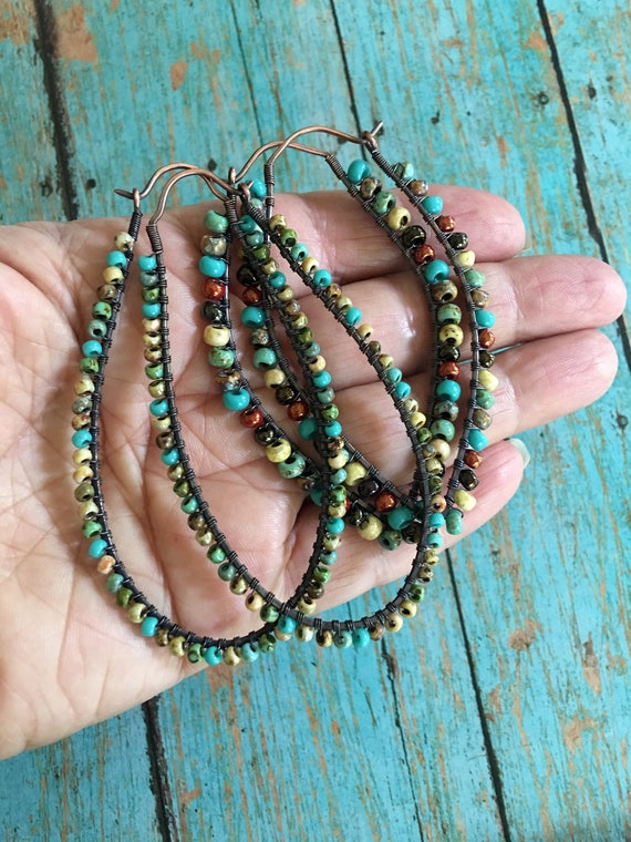 Teardrop Hoop Earrings