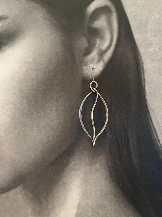 Lightweight Copper Fall Leaf Earrings