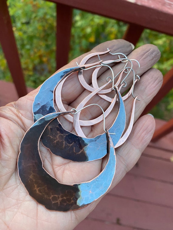 Open Copper Threader Hoops