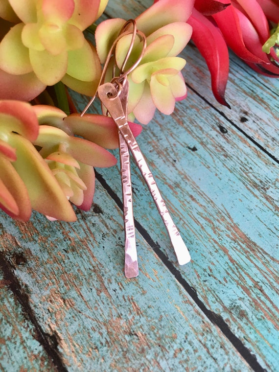 Copper Twig Earrings