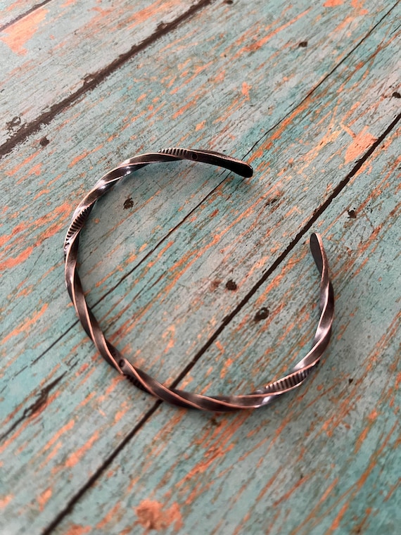 Twisted Copper Cuff Bracelet
