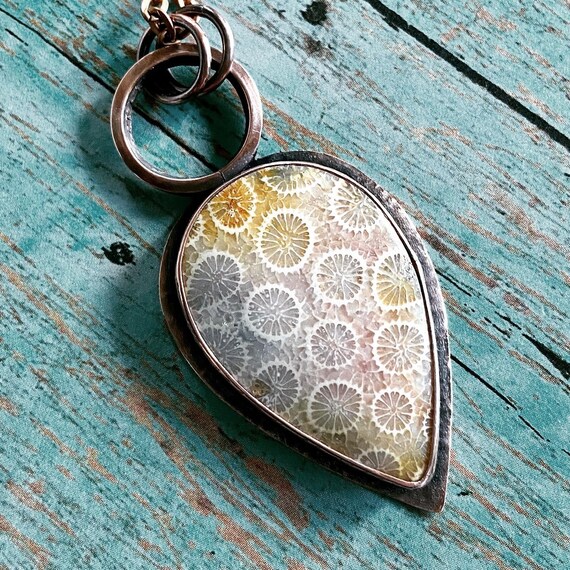 Fossil Coral Copper Necklace
