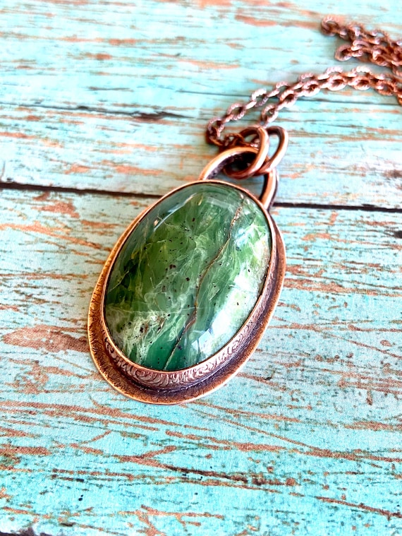 Green Opal Copper Necklace