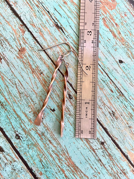Twisted Copper Earrings