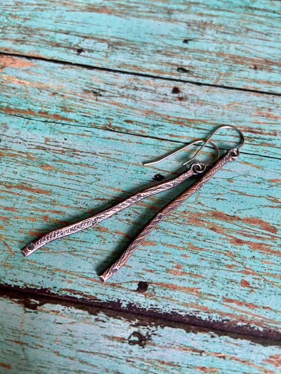 Copper Twig Earrings
