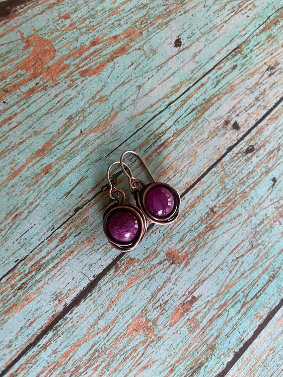 Colorful Copper Earrings