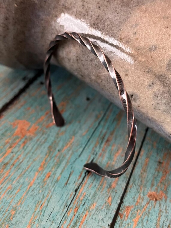 Twisted Copper Cuff Bracelet