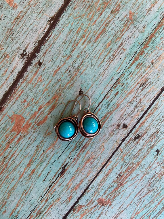Colorful Copper Earrings