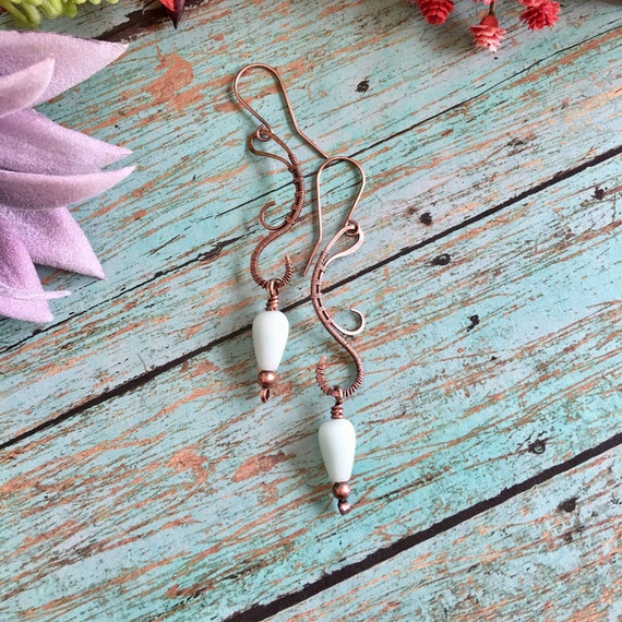 Wire Wrapped Amazonite Boho Jewelry Set