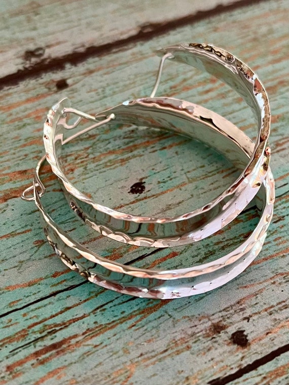 Lightweight Stering Silver Hoop Earrings