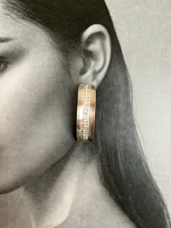 Sterling Silver Post Hoop Earrings