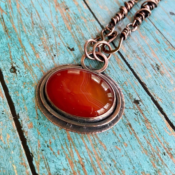 Carnelian Copper Necklace