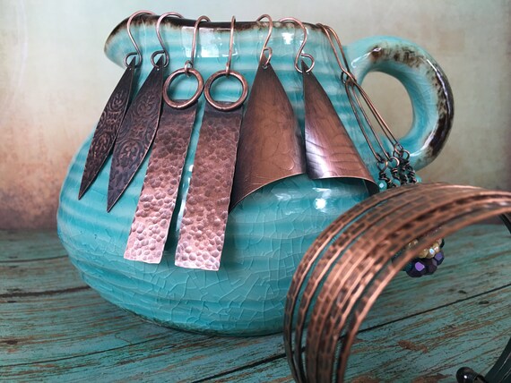 Twisted Copper Earrings
