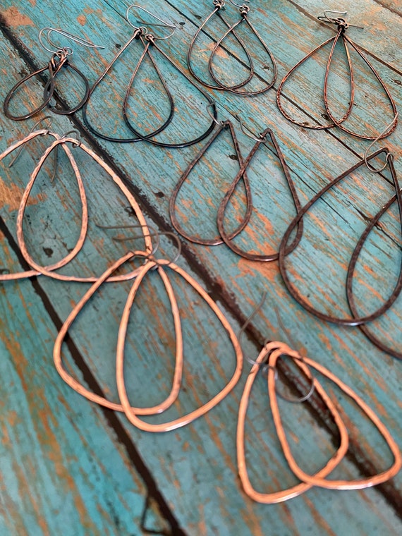 Lightweight Copper Fall Leaf Earrings