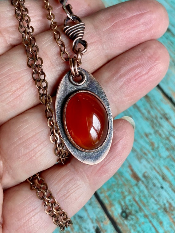 Carnelian Copper Necklace