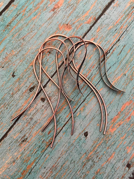 Open Copper Threader Hoops