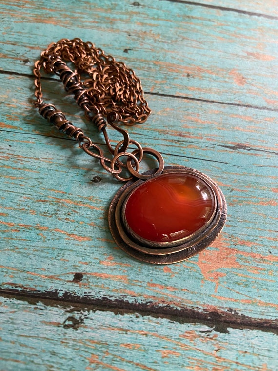 Carnelian Copper Necklace