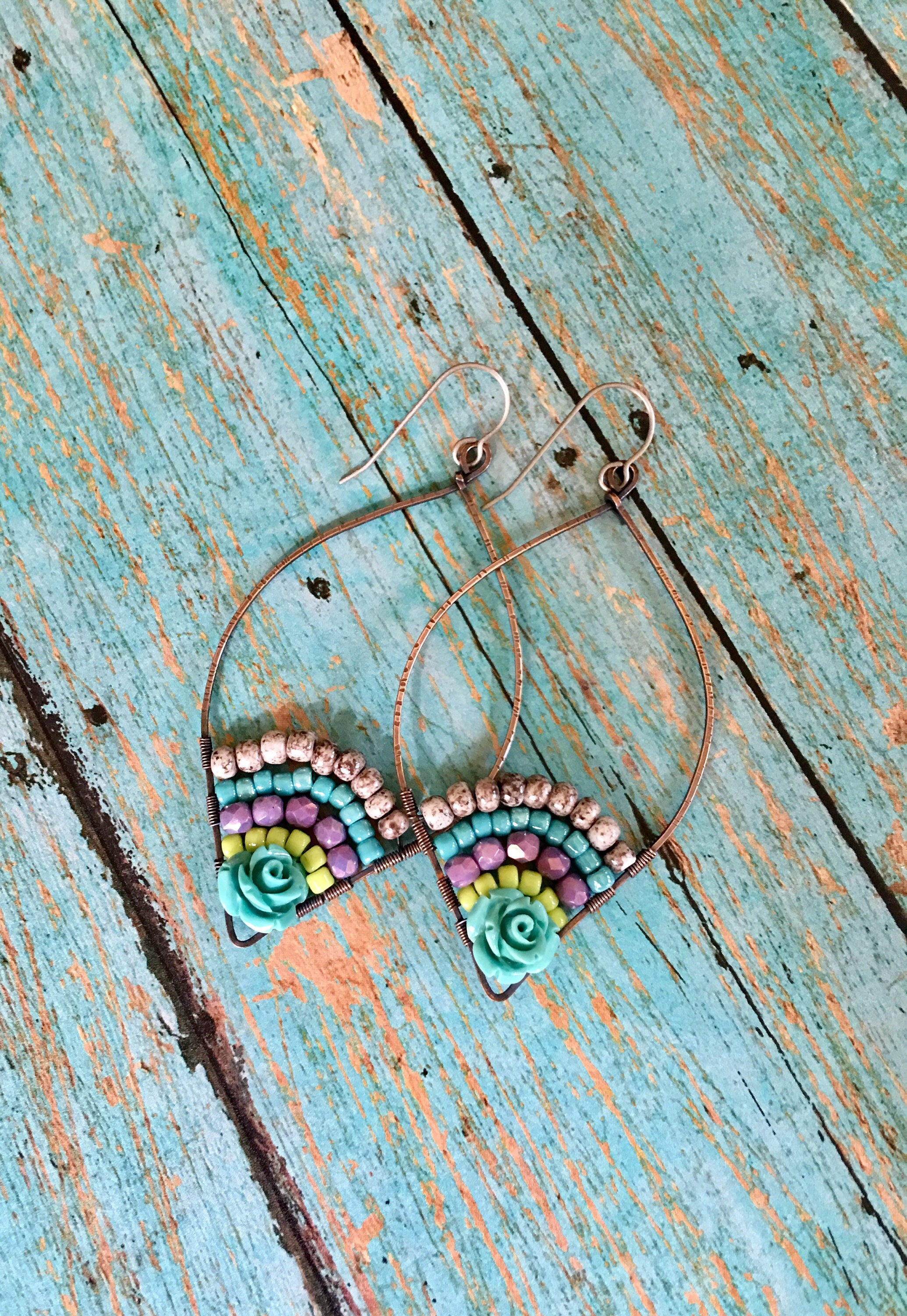 Large Lotus Petal Hoop Earrings