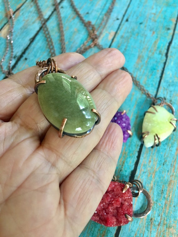 Green Boho Pendant
