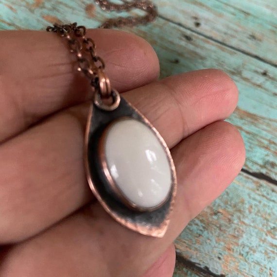 White Jasper Copper Necklace
