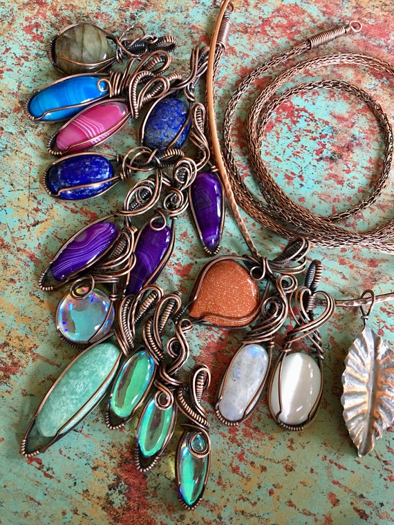 Purple Banded Agate Pendant
