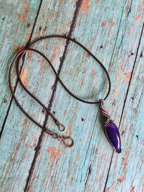 Purple Agate Pendant