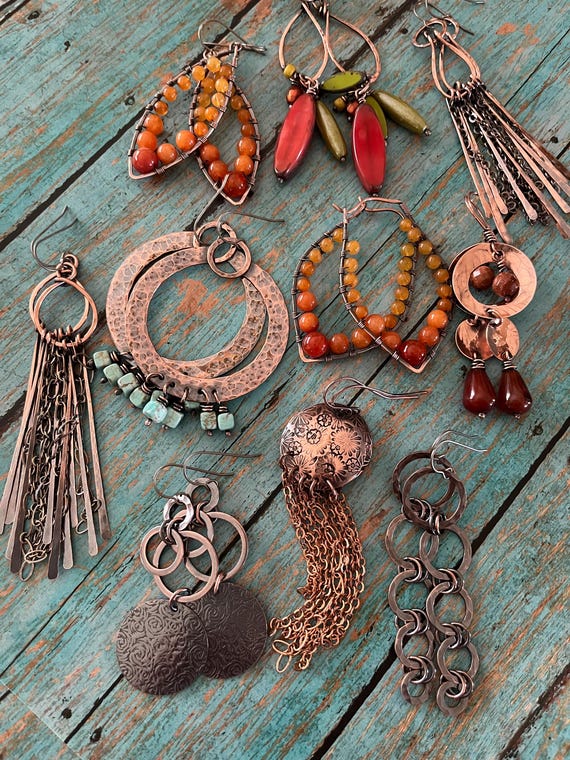 FoldFormed Copper Leaf Pendant