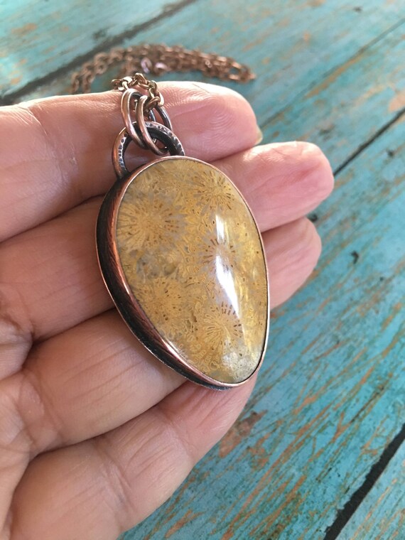 Fossil Coral Copper Necklace