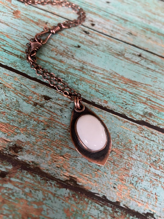 White Jasper Copper Necklace