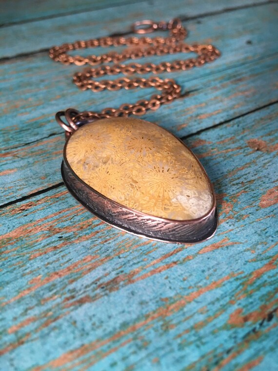 Fossil Coral Copper Necklace