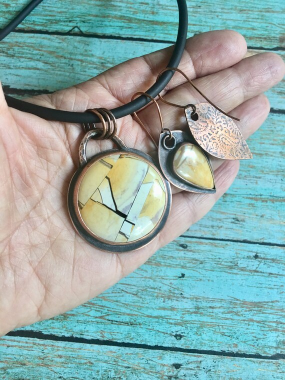 Brecciate Mookite Copper Set