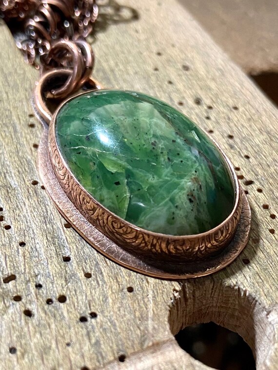 Green Opal Copper Necklace