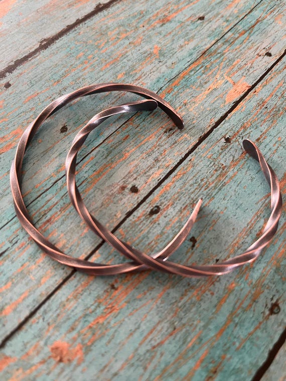 Twisted Copper Cuff Bracelet