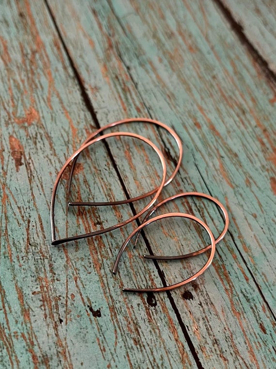 Open Copper Threader Hoops
