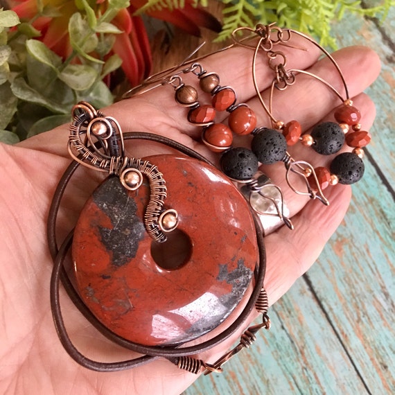Red Jasper Boho Pendant