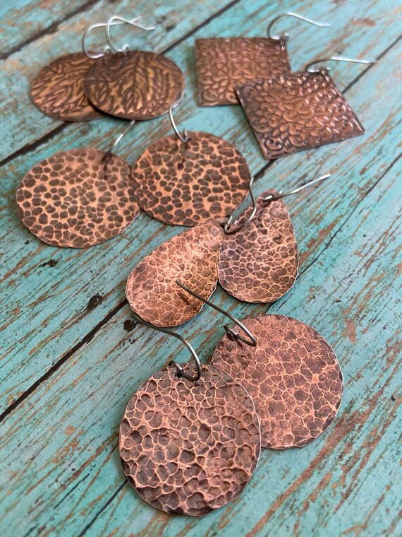 Three Tier Copper Wire Earrings