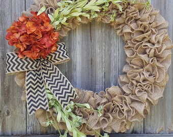 Fall Wreath, Fall Wreath for Front Door, Fall Door Wreath, Front Door Wreath, Burlap Wreath, Autumn Wreath, Farmhouse Fall Wreath, Burlap