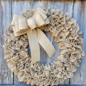 Front Door Wreath, Burlap Wreath, Front Door Sign, Farmhouse Wreath, Home Decor, Wreath with Bow, Door Hanger, Year Round Wreath