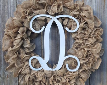 Front Door Wreath with Monogram