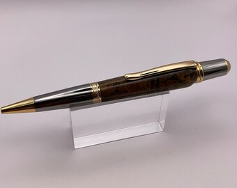 Handmade twist ink pen with Marbled Paper