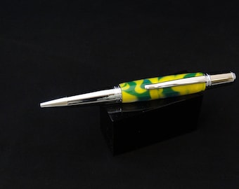 Yellow & Green Swirl Acrylic Pen